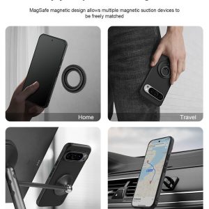 NILLKIN θήκη Super Frosted Shield Pro Magnetic για Google Pixel 9/9 Pro, μαύρη 2 μαύρη