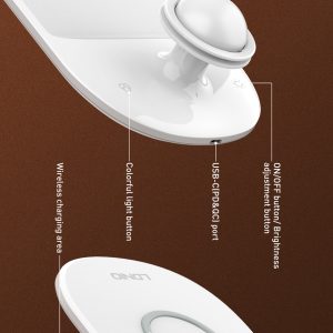 LDNIO ασύρματος φορτιστής Y3 με φωτιστικό, 15W, λευκός 3 λευκός