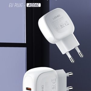 LDNIO φορτιστής τοίχου A1206C με καλώδιο USB-C, 1x USB-C, 27W PD, λευκός 3 27W PD