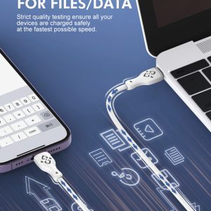 LDNIO καλώδιο Lightning σε USB-C LC812I, 30W PD, 2m, λευκό 3 2m