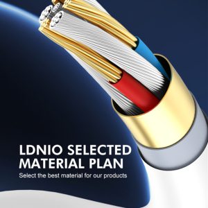LDNIO καλώδιο Lightning σε USB-C LC812I, 30W PD, 2m, λευκό 4 λευκό