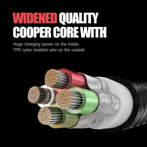 LDNIO καλώδιο USB σε USB-C/Lightning/Micro USB LC93, 3.4A, 1.2m, γκρι 4 γκρι