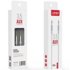 LDNIO καλώδιο ήχου 3.5mm LS-Y02, AUX, 1m, λευκό 3 1m