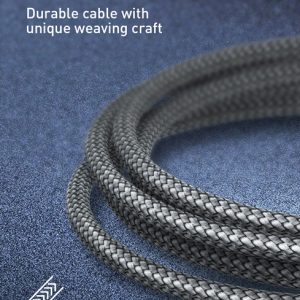 LDNIO καλώδιο USB-C σε USB-C LC102, 65W PD, 2m, γκρι 4 γκρι