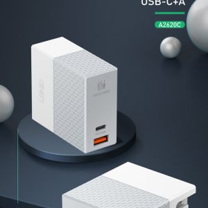 LDNIO φορτιστής τοίχου A2620C με καλώδιο, USB & USB-C, 65W PD, λευκός 3 65W PD