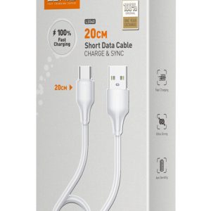 LDNIO καλώδιο Micro USB σε USB LS540, 12W, 20cm, λευκό 3 20cm