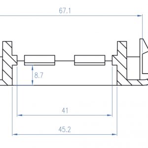 DELOCK module βάση πρίζας Easy 45 81316, 130 x 80 mm, λευκό 4 81316 3