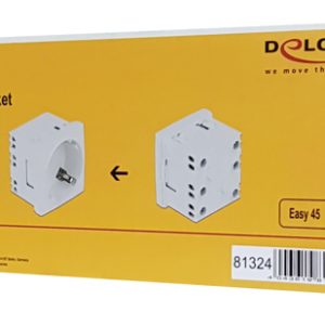 DELOCK module πρίζας ρεύματος Easy 45 81324, 45°, 45x45mm, 10τμχ 3 45x45mm