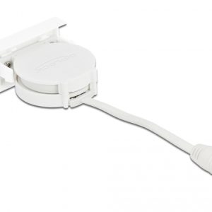DELOCK module καλώδιο τροφοδοσίας Easy 45 81377, ανασυρόμενο 50cm, λευκό 3 λευκό