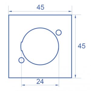 DELOCK D-Type module βάση 81405 για Easy 45 patch panel, 45x45mm, 5τμχ 3 5τμχ