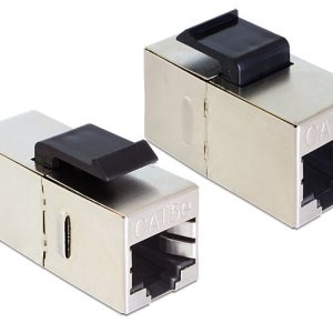 DELOCK Keystone module RJ45 86204, Cat 5e STP, ασημί
