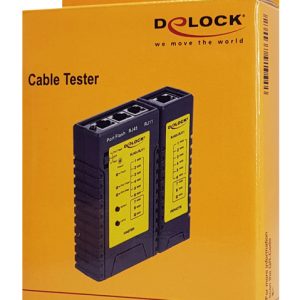 DELOCK tester καλωδίων 86407, λειτουργία εύρεσης θύρας, RJ45/RJ12, μαύρο 4 μαύρο