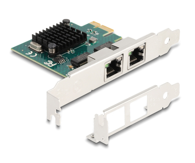 DELOCK κάρτα επέκτασης PCIe x1 σε 2x RJ45 Gigabit 88205 DELOCK κάρτα επέκτασης PCIe x1 σε 2x RJ45 Gigabit 88205