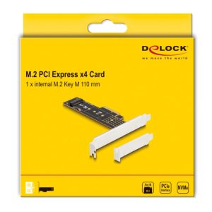 DELOCK κάρτα επέκτασης PCIe x4 σε M.2 M Key 110mm 89836, NVMe 4 89836 3
