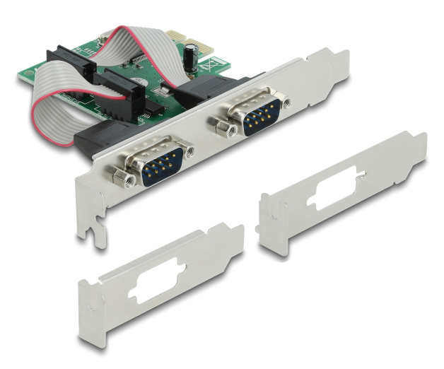DELOCK κάρτα επέκτασης PCIe σε 2x RS-232 90007 DELOCK κάρτα επέκτασης PCIe σε 2x RS-232 90007
