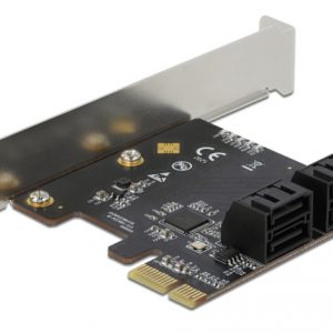 DELOCK κάρτα επέκτασης PCIe σε 4x SATA 90010