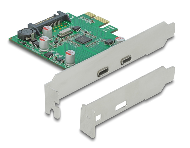 DELOCK κάρτα επέκτασης PCIe x1 σε 2x USB-C 90493 DELOCK κάρτα επέκτασης PCIe x1 σε 2x USB-C 90493
