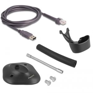 DELOCK USB barcode scanner 1D 90584, με καλώδιο σύνδεσης & βάση, μαύρο 4 90584 3