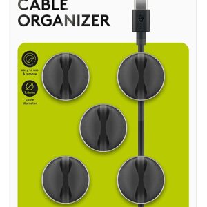 GOOBAY οργανωτές καλωδίων σιλικόνης 95040, 1 θέση, Φ7.8mm, μαύρο, 5τμχ 3 μαύρο
