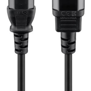 GOOBAY καλώδιο προέκτασης τροφοδοσίας 95124, 0.75mm², 0.5m, μαύρο 2 0.75mm²