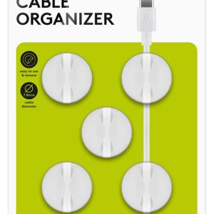 GOOBAY οργανωτές καλωδίων σιλικόνης 95183, 1 θέση, Φ7.8mm, λευκό, 5τμχ 4 λευκό