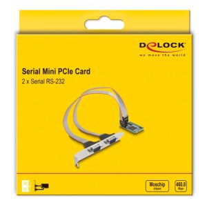 DELOCK κάρτα επέκτασης mini PCIe σε 2x RS-232 95273 4 95273 3