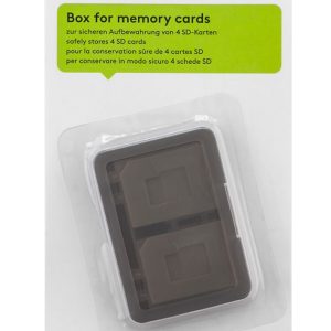 GOOBAY θήκη για κάρτες SD & micro SD 95349, 4 θέσεις, διάφανη-γκρι 2 4 θέσεις