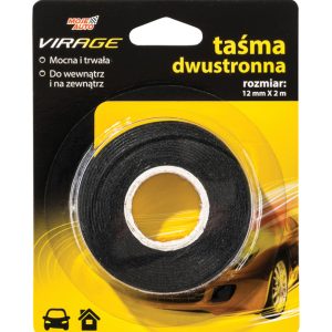 MOJE AUTO κολλητική ταινία διπλής όψεως 96-023, 12mm, 2m, μαύρη 2 12mm