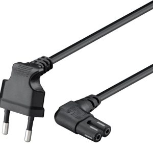 GOOBAY καλώδιο τροφοδοσίας Euro 97350, γωνιακό, 2x0.75 mm², 2m, μαύρο 3 2x0.75 mm²