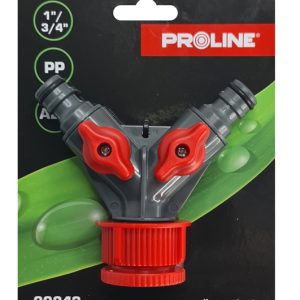 PROLINE διανομέας ποτίσματος 99243, 2 θέσεων, με διακόπτες, 3/4" & 1" 3 με διακόπτες