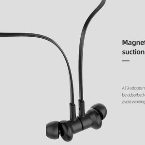 CELEBRAT earphones A19 με μαγνήτη, Bluetooth, 10mm, 110mAh, μαύρα 3 10mm