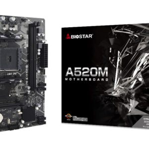 BIOSTAR μητρική A520MT, 2x DDR4, AM4, USB 3.2, uATX, GbE LAN, 7.1CH 4 USB 3.2