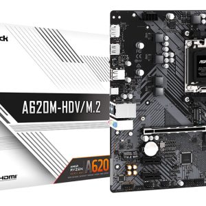 ASROCK μητρική A620M-HDV/M.2, 2x DDR5, AM5, USB 3.2, mATX 4 USB 3.2