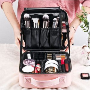 Τσάντα καλλυντικών AG905A, 25.5x22.5x9.3cm, ροζ 2 25.5x22.5x9.3cm