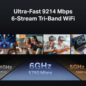 TP-LINK router Archer BE550, WiFi 7, 9214Mbps BE9300, Tri-Band, Ver. 1.0 4 Tri-Band