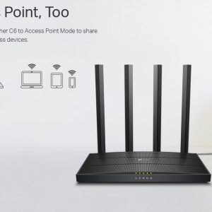 TP-LINK Router Archer C6, Wi-Fi 1200Mbps AC1200, MU-MIMO, Ver. 4.0 3 MU-MIMO