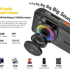 ULEFONE smartphone Armor 21, 6.58", ηχείο 3.5W, 8/256GB, 9600mAh, μαύρο 4 8/256GB