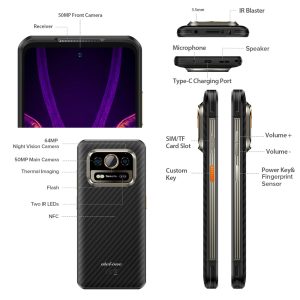 ULEFONE smartphone Armor 25T Pro, 6.78", 6/256GB, 5G, IP68/IP69K, μαύρο 4 5G
