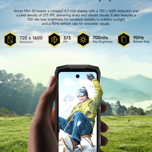 ULEFONE smartphone Armor Mini 20, 4.7", 8/256GB, 4G, 6200mAh, IP68/IP69K, μαύρο 3 8/256GB