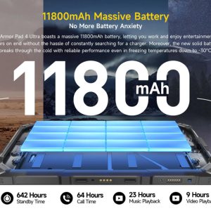 ULEFONE tablet Armor Pad 4 Ultra, 10.36", 8/256GB, 11800mAh, IP68/IP69K, 5G, μαύρο 3 8/256GB