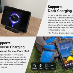 ULEFONE tablet Armor Pad 4 Ultra, 10.36", 8/256GB, 11800mAh, IP68/IP69K, 5G, μαύρο 4 11800mAh