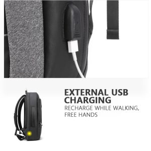 ARCTIC HUNTER τσάντα πλάτης B00227L με θήκη laptop 17", 41L, USB, μαύρη 4 μαύρη