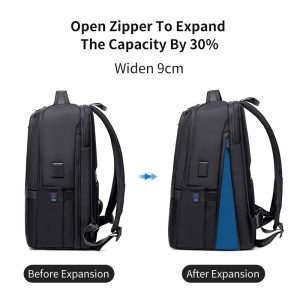 ARCTIC HUNTER τσάντα πλάτης B00490 με θήκη laptop 15.6", 27L, USB, μαύρη 3 USB