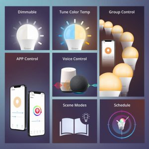 SONOFF smart λάμπα LED B02-BL-A60, Wi-Fi, 9W, E27, 2700K-6500K 2 Wi-Fi