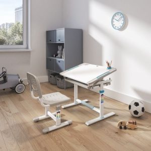 BRATECK σετ παιδικό γραφείο και καρέκλα B301, ρυθμιζόμενο, γκρι 3 γκρι