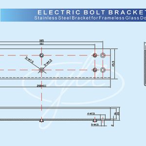 YLI ELECTRONIC βάση ηλεκτρικής κλειδαριάς BBK-700 για γυάλινη πόρτα 3 BBK 700 2
