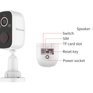 VSTARCAM smart ηλιακή κάμερα BG55, 3MP, 4G, SD, 5000mAh, IP66 3 4G