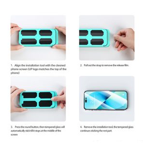 USAMS tempered glass με kit τοποθέτησης για iPhone 14 Pro 3 BH804M01 2