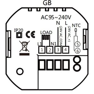 Smart θερμοστάτης πετρελαίου BHT-009GBLW, WiFi, χωνευτός, μαύρος 2 WiFi