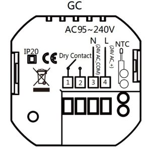 Smart θερμοστάτης αερίου BHT-009GCLW, WiFi, χωνευτός, μαύρος 2 WiFi